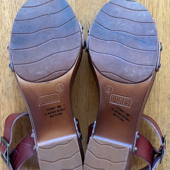 Brown Chunky Heel Sandals - Picture 9 of 10